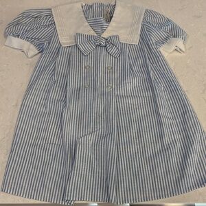 Cinderella Blue and White Striped Dress